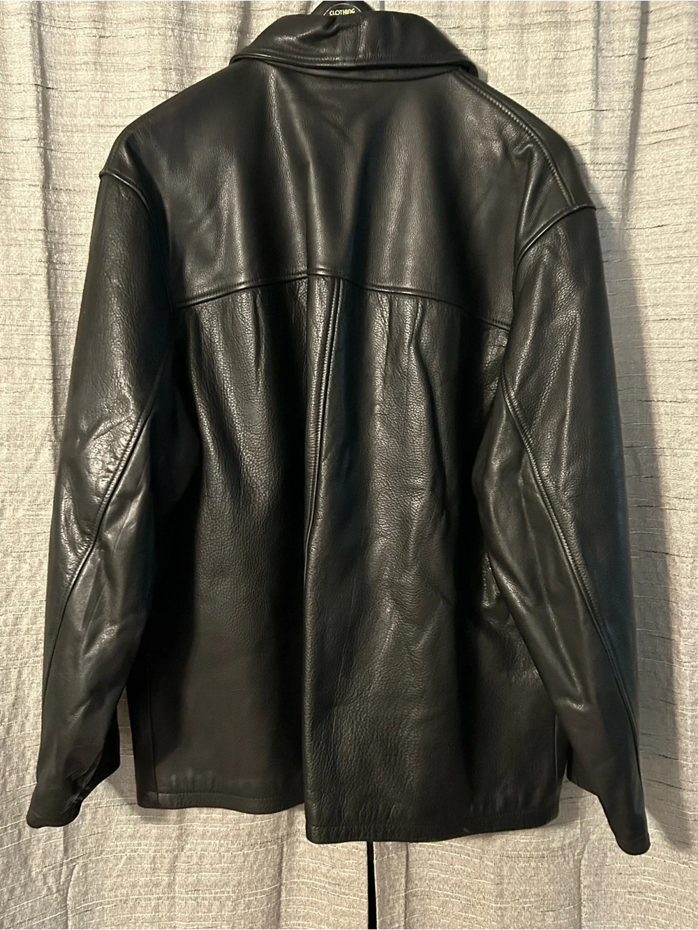 Vintage J.Crew Oarsman Leather Bomber Jacket Men’s XL Black 100% Leather 90s